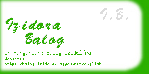 izidora balog business card
